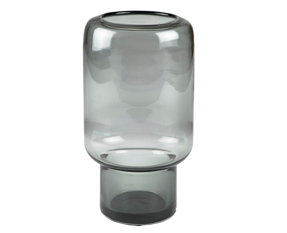 Vases - Hoej 14x26 Gray Glass Vase - VILLA COLLECTION DENMARK