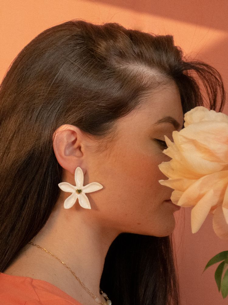 Jewelry - Jasmin Flower Stud Earrings - NACH