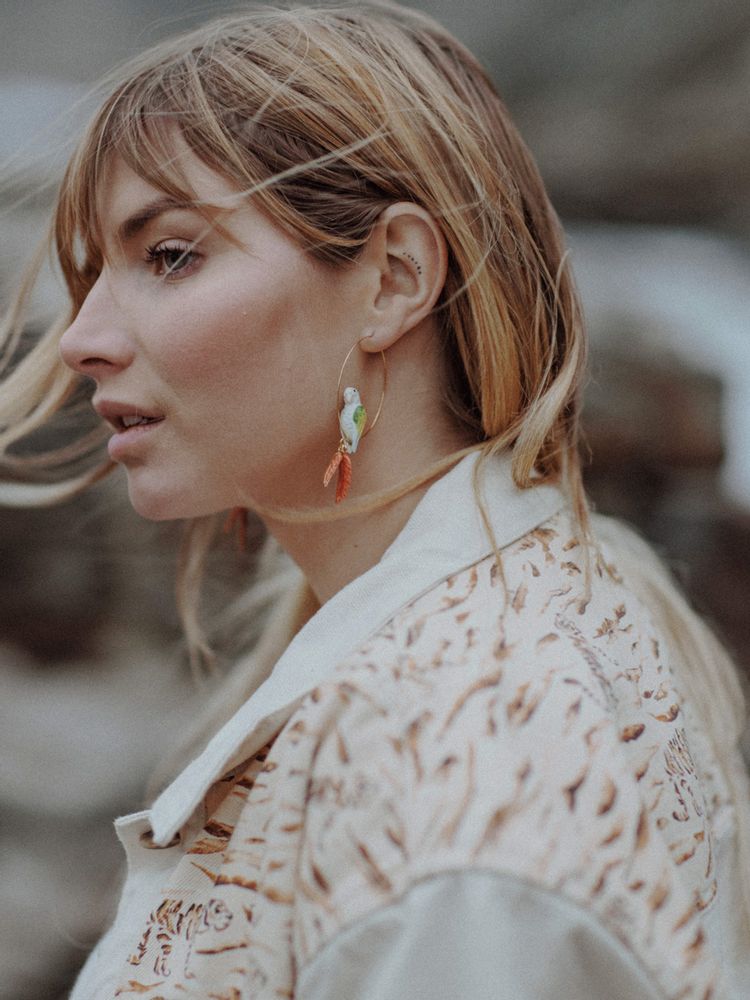 Jewelry - Parrot and Feather Earrings - NACH