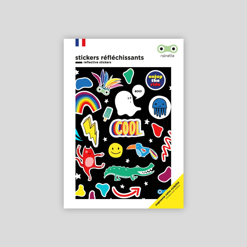 Accessoires enfants - Stickers réfléchissants - Grandes planches - RAINETTE