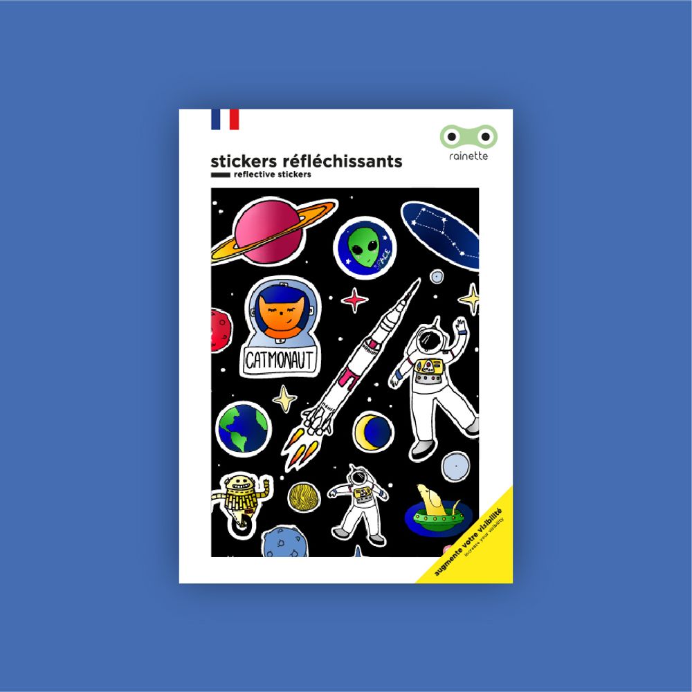 Accessoires enfants - Stickers réfléchissants - Grandes planches - RAINETTE
