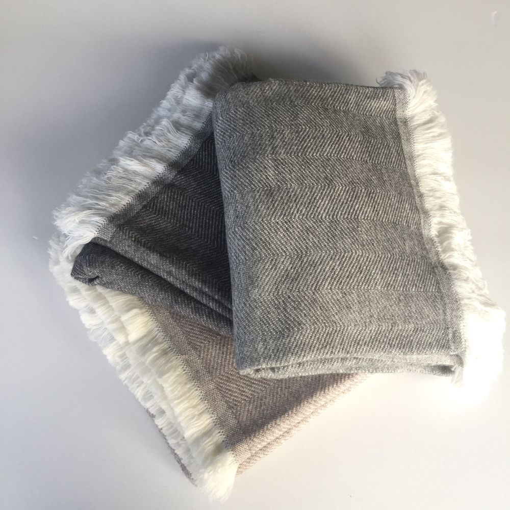 Plaids - Plaids en laine cachemire, couverture en laine et cachemire, wool and cashmere blanket. - COCOON PARIS