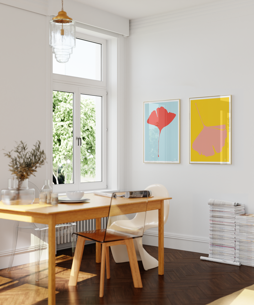 Poster - Screen Printed Posters Limited Edition - Ginkgo Pop - COMMON MODERN