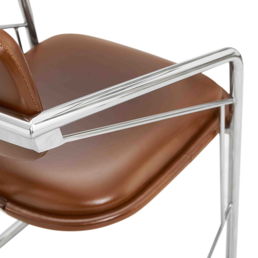 Chaises - FAUTEUIL STING, CUIR VINTAGE - DE BEJARRY INTERNATIONAL
