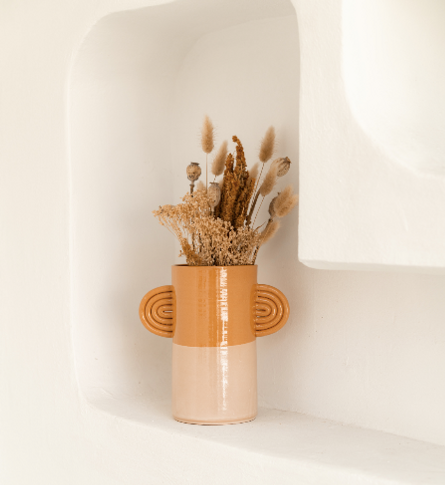 Vases - Vase avec anses en céramique Ambre - OUSTAO