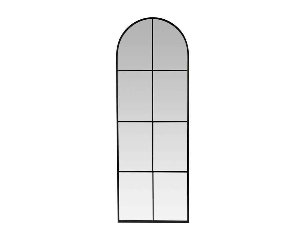 Miroirs - AX72049 Miroir mural fenêtre en métal noir 60x3x170 cm - ANDREA HOUSE