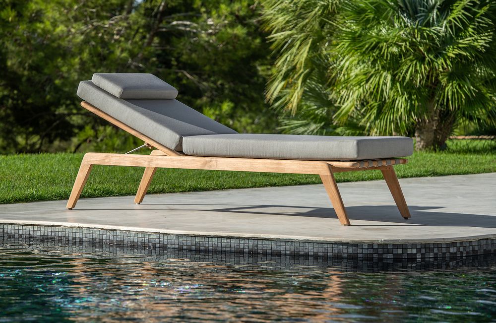 Deck chairs - Ritz Teak sunlounger - JATI & KEBON