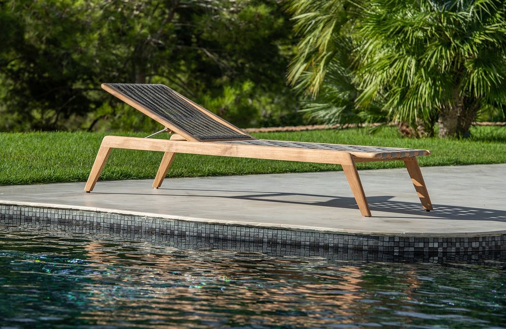 Deck chairs - Ritz Teak sunlounger - JATI & KEBON