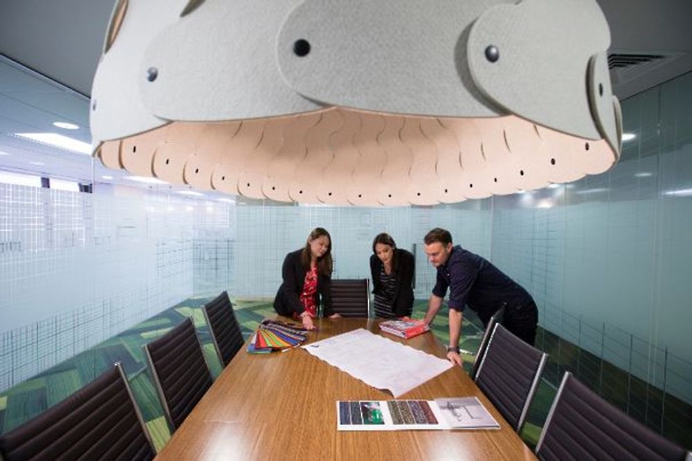 Office design and planning - Acoustic Pendant Lighting : Lamp HUSH - MOAROOM - DAVID TRUBRIDGE