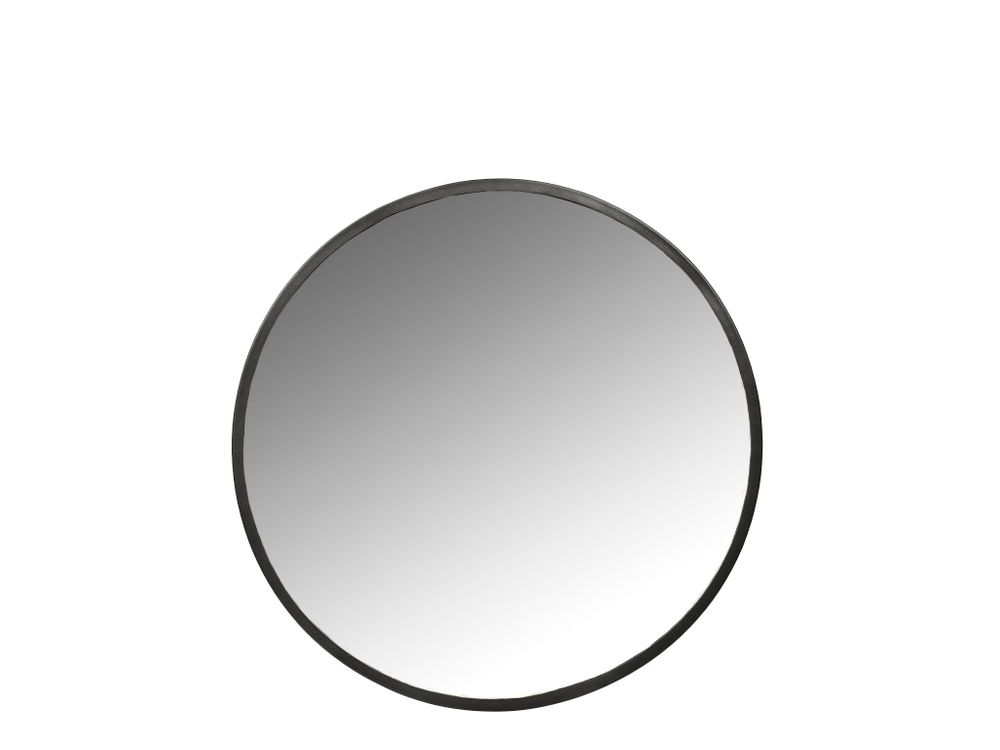 Mirrors - Vardo Mirror D50 cm Black Iron/Mirror - VILLA COLLECTION DENMARK