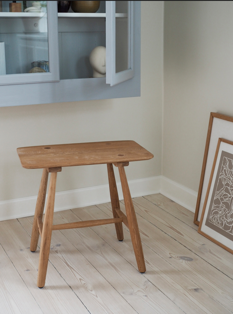 Tabourets - Tabouret Bodo 46,5x28x45 cm Nature huilé Chêne massif - VILLA COLLECTION DENMARK