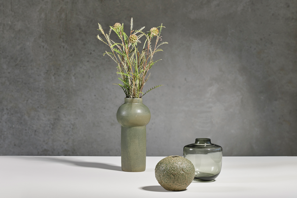 Vases - Rost Vase 14x30cm Green Sandstone - VILLA COLLECTION DENMARK