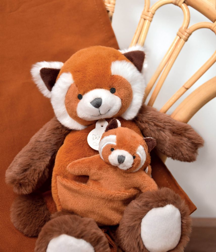 Soft toy - WOODEN RATTLE & CRUNCH PAPER - 16 cm - DOUDOU ET COMPAGNIE