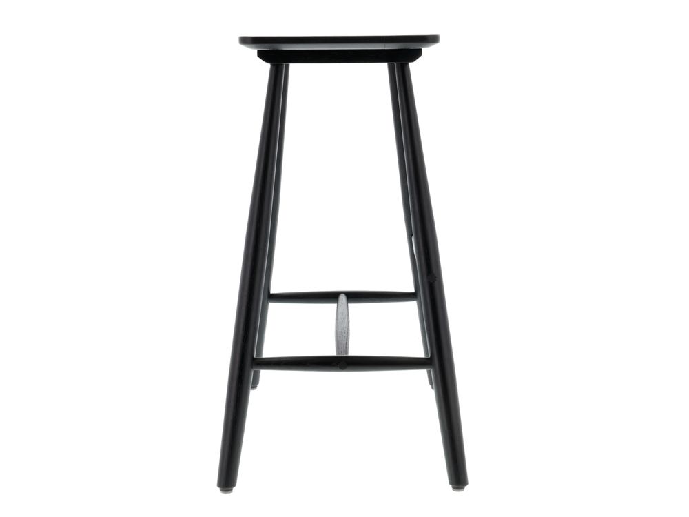 Tabourets - Tabouret haut Bast 46,5x28x64 cm Noir Chêne massif - VILLA COLLECTION DENMARK