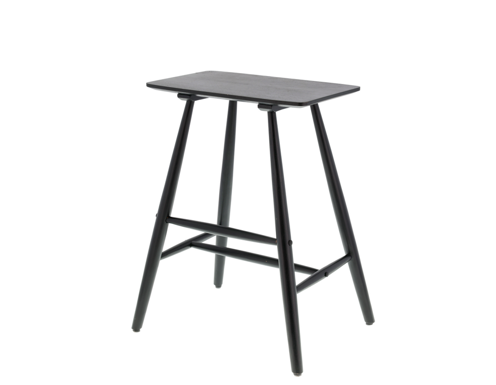 Tabourets - Tabouret haut Bast 46,5x28x64 cm Noir Chêne massif - VILLA COLLECTION DENMARK