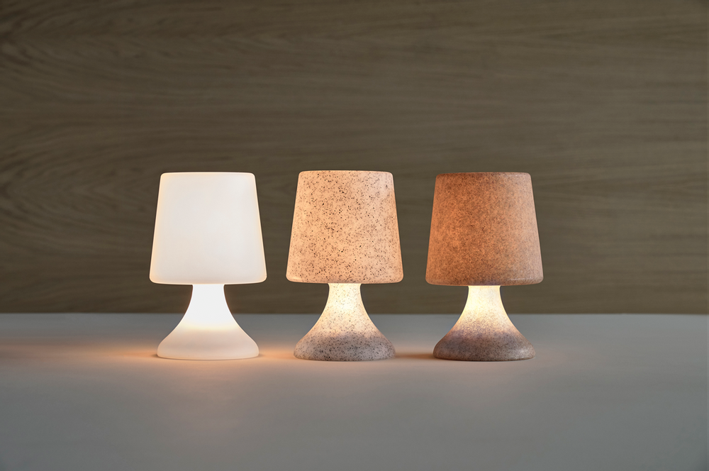 Lampes de table - Lampe Lounge LED Midnat D16 x 25,5 cm PE transparent/blanc - VILLA COLLECTION DENMARK