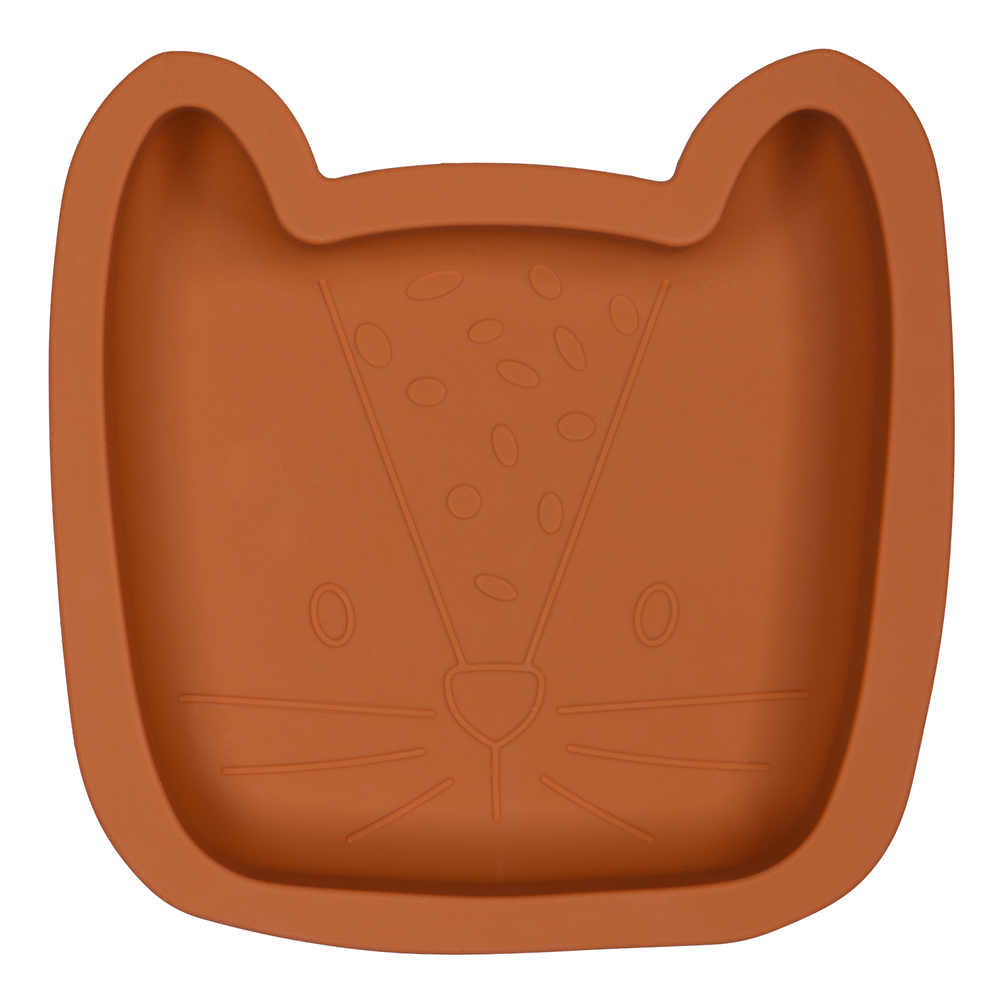Children's mealtime - Tryco Leopard Lenny Silicone Plate - MEKKGROUP