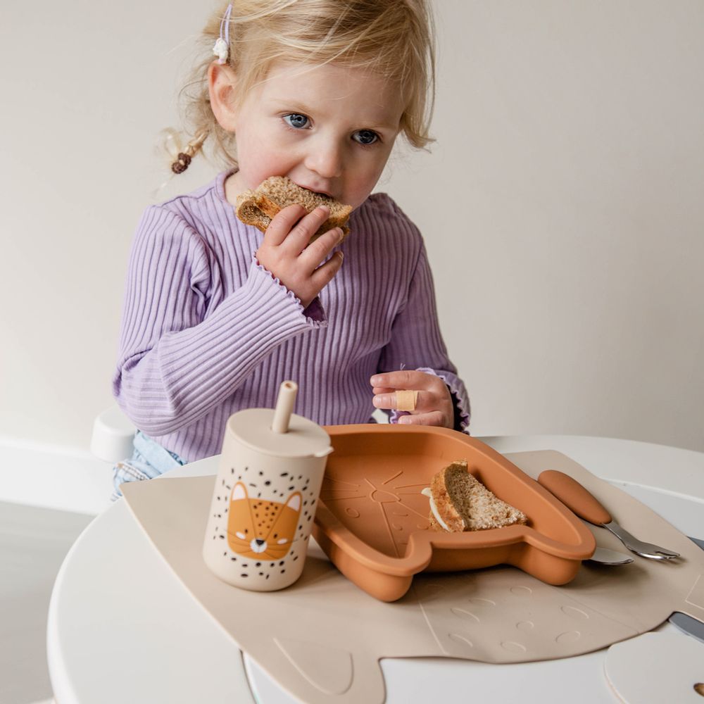 Children's mealtime - Tryco Lenny the Leopard Silicone Straw Cup - MEKKGROUP