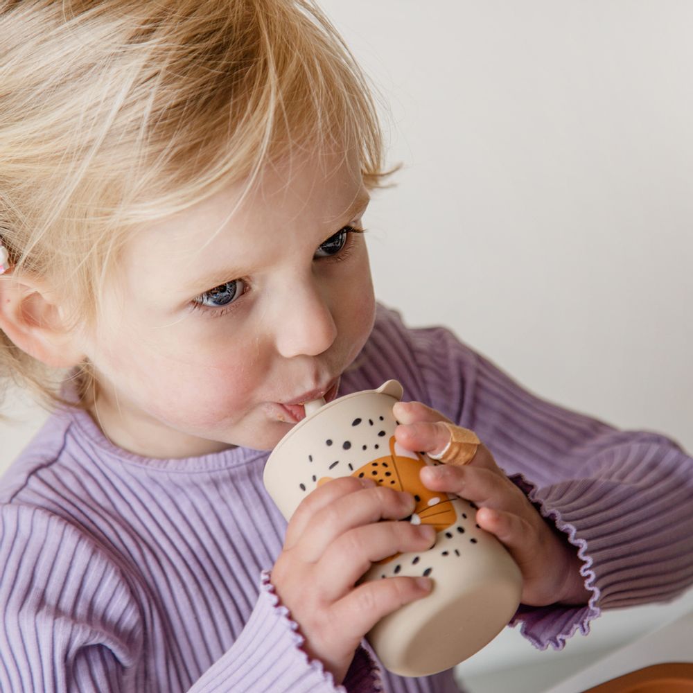 Children's mealtime - Tryco Lenny the Leopard Silicone Straw Cup - MEKKGROUP