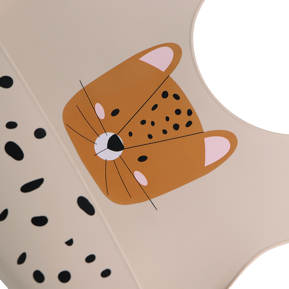 Children's mealtime - Tryco Leopard Lenny Silicone Bib - MEKKGROUP