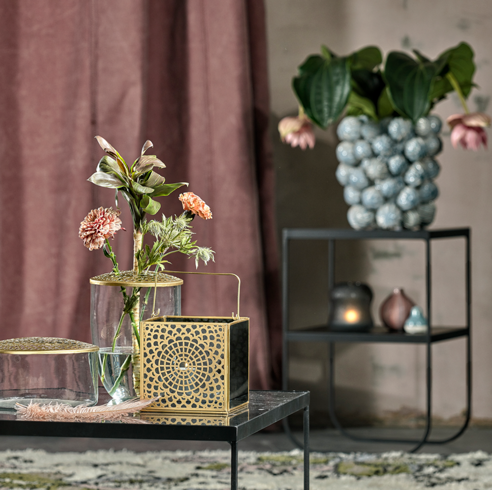 Vases - Vase Elva D20,5x10cm verre avec couvercle en laiton - VILLA COLLECTION DENMARK