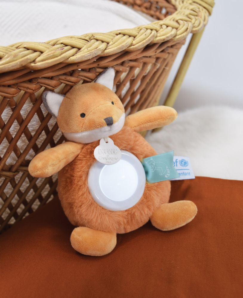 Soft toy - UNICEF - Doll with dummy holder - Fox - DOUDOU ET COMPAGNIE