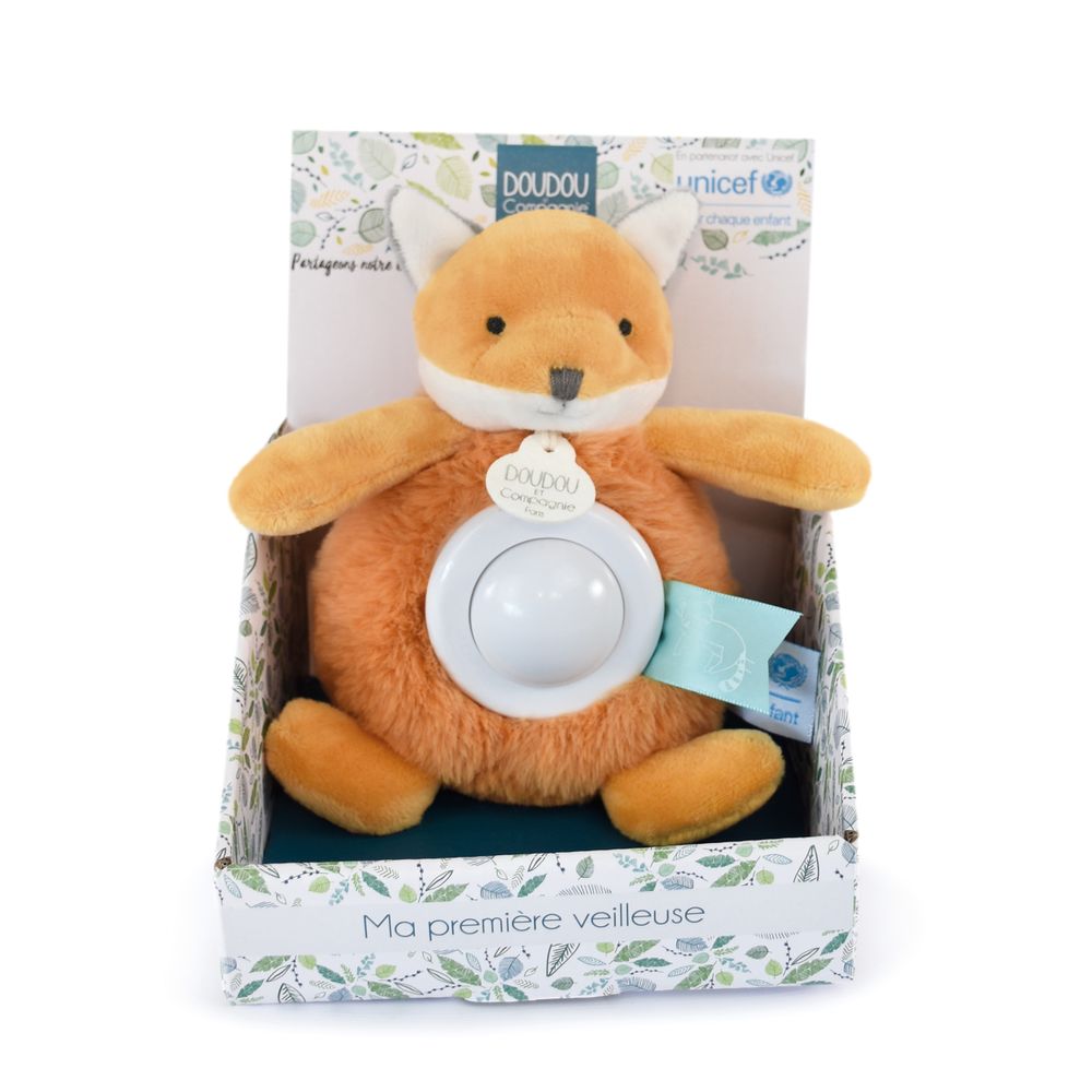 Soft toy - UNICEF - Doll with dummy holder - Fox - DOUDOU ET COMPAGNIE