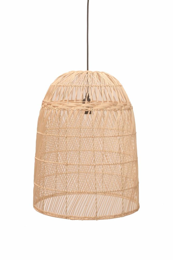 Hanging lights - PENDANT LAMP MATERIAL IRON, RATTAN - BRUCS