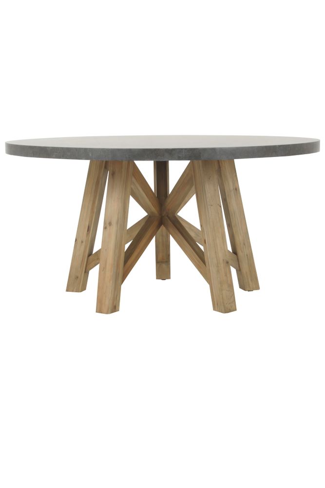 Dining Tables - ELIKA STONE & PINE DINING TABLE - BRUCS