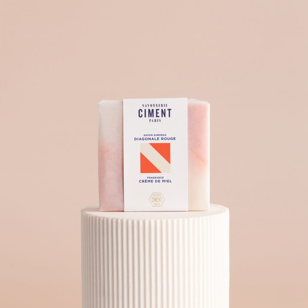 Savons - SAVON DIAGONALE ROUGE - SAVONNERIE CIMENT