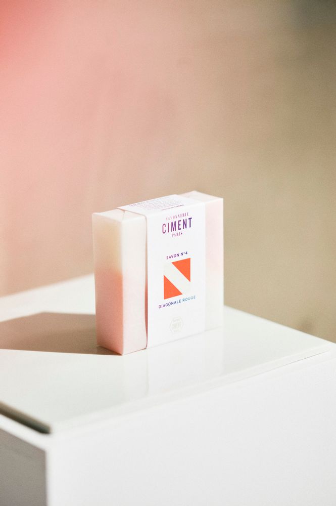 Savons - SAVON DIAGONALE ROUGE - SAVONNERIE CIMENT