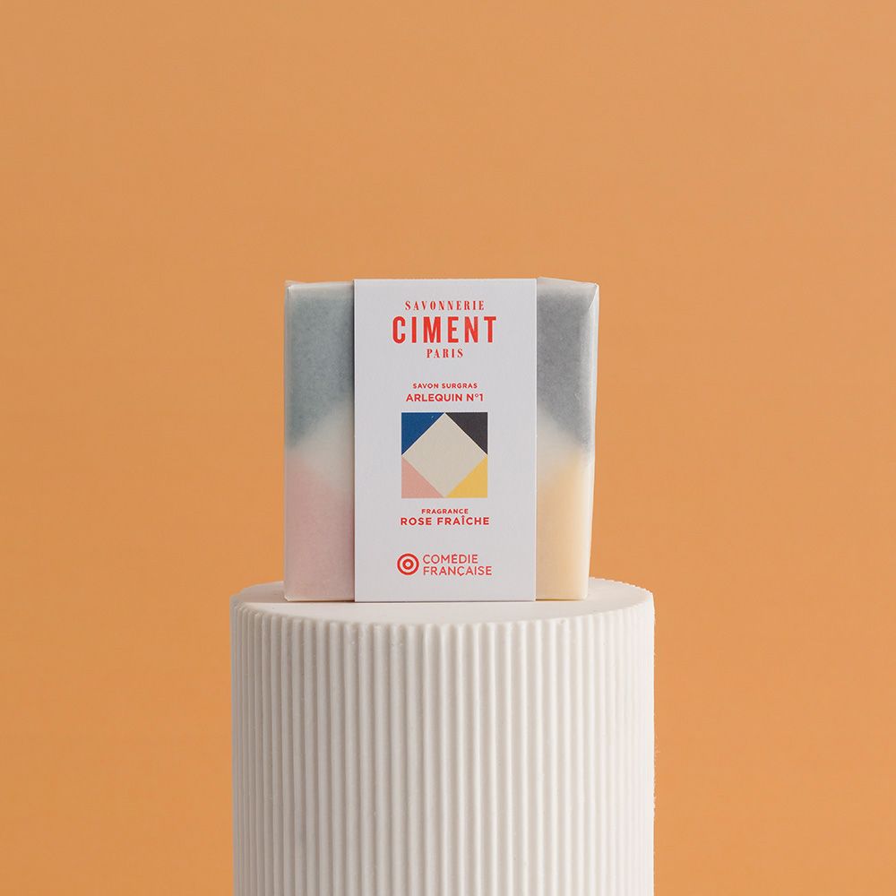Savons - SAVON ARLEQUIN - ROSE FRAICHE - SAVONNERIE CIMENT