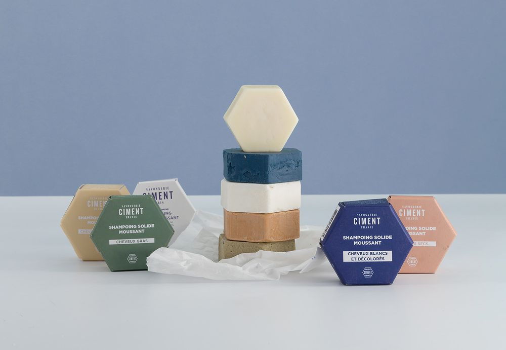 Savons - SHAMPOING SOLIDE - CHEVEUX BLANCS ET DÉCOLORÉS - SAVONNERIE CIMENT