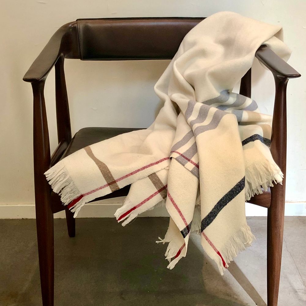 Prêt-à-porter - PONCHO LORIGA IN 50% ORGANIC WOOL/50% ORGANIC COTTON - SCHOOLOFLIFEPROJECTS