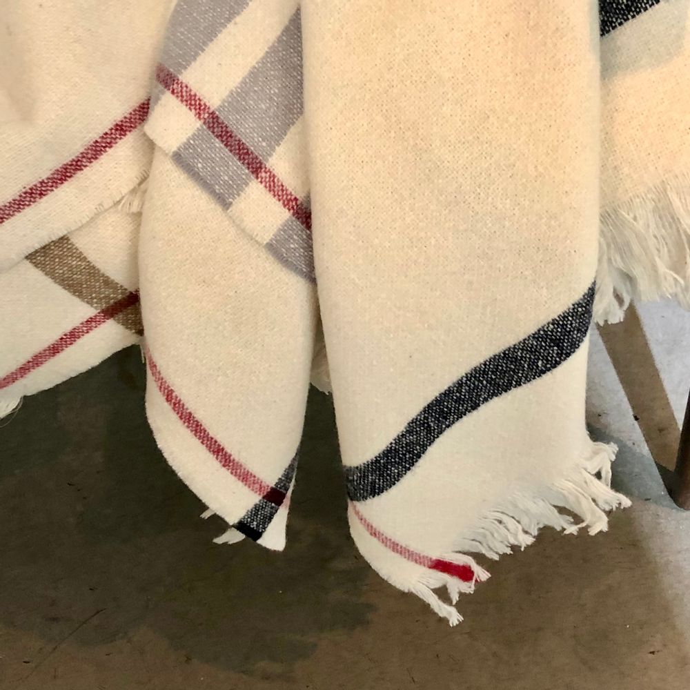Prêt-à-porter - PONCHO LORIGA IN 50% ORGANIC WOOL/50% ORGANIC COTTON - SCHOOLOFLIFEPROJECTS
