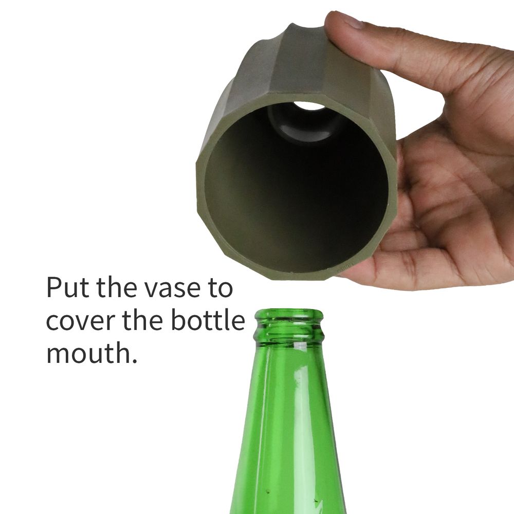 Vases - Cacvase Crown Cap Bottle Vase : New Earth Collection Matériaux respectueux de l'environnement Vase Cactus Décoration Bureau Cuisine Plante - QUALY DESIGN OFFICIAL