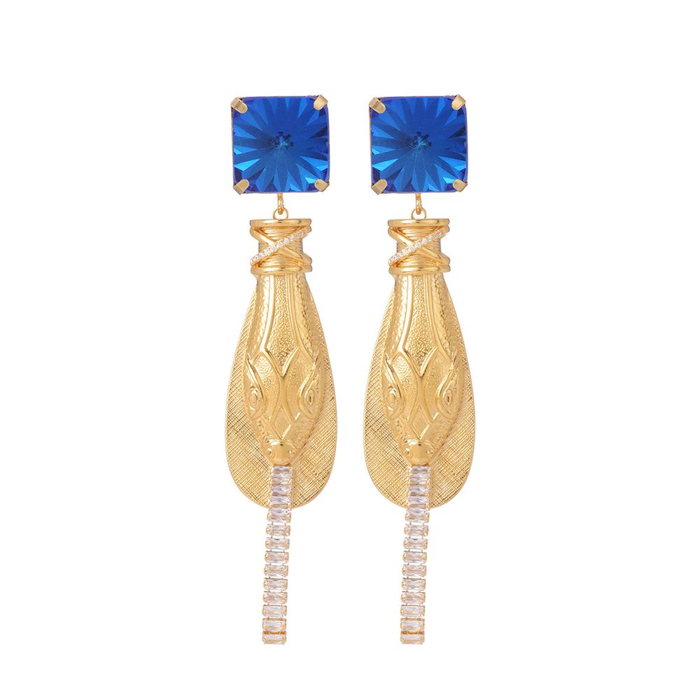 Bijoux - Boucles d'oreilles Salamandra strass - JULIE SION