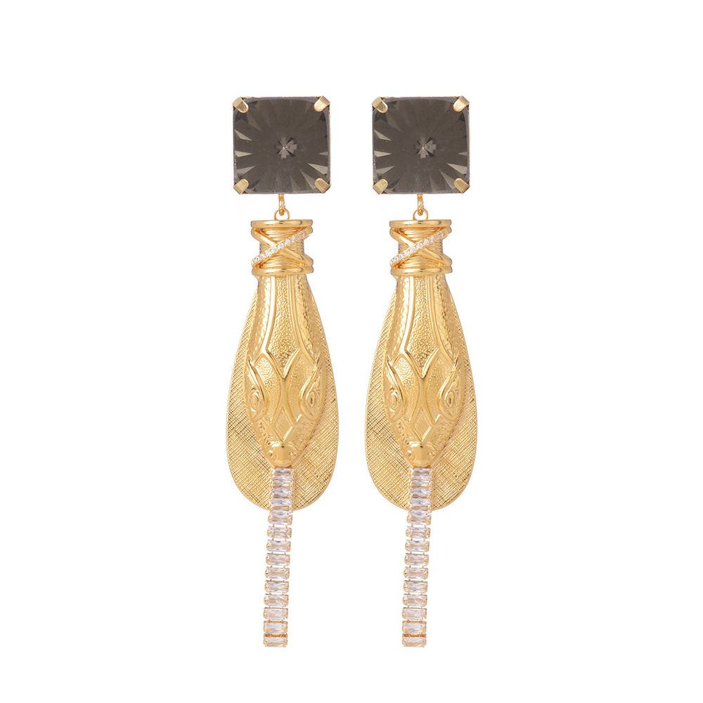 Bijoux - Boucles d'oreilles Salamandra strass - JULIE SION