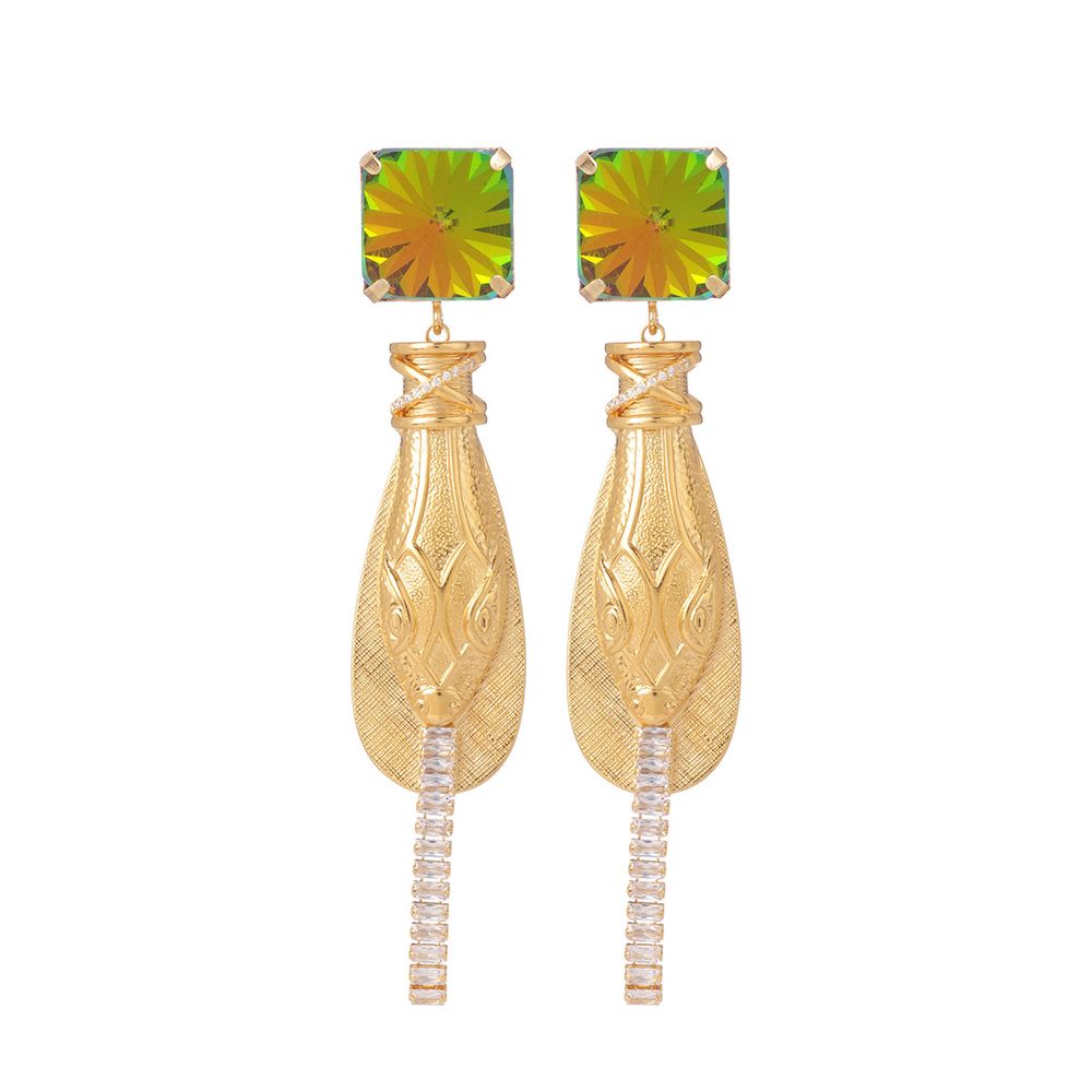 Bijoux - Boucles d'oreilles Salamandra strass - JULIE SION