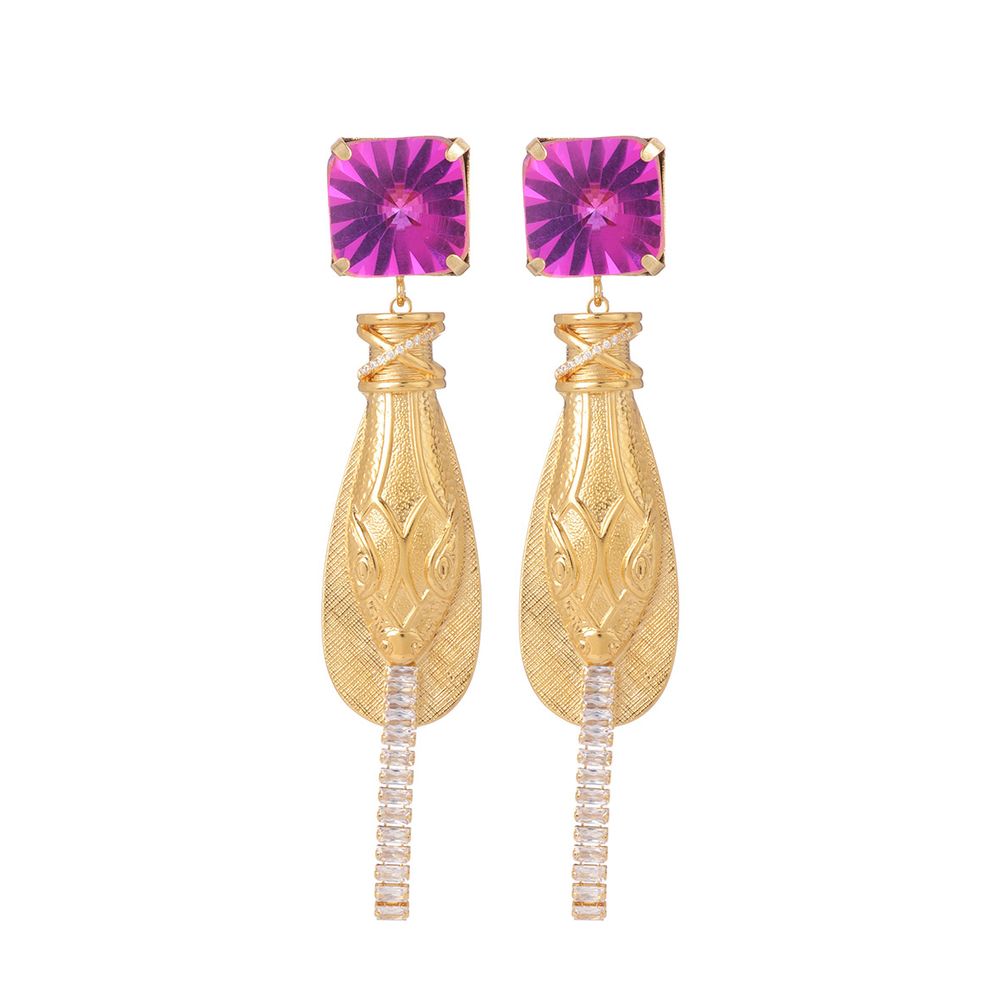Bijoux - Boucles d'oreilles Salamandra strass - JULIE SION