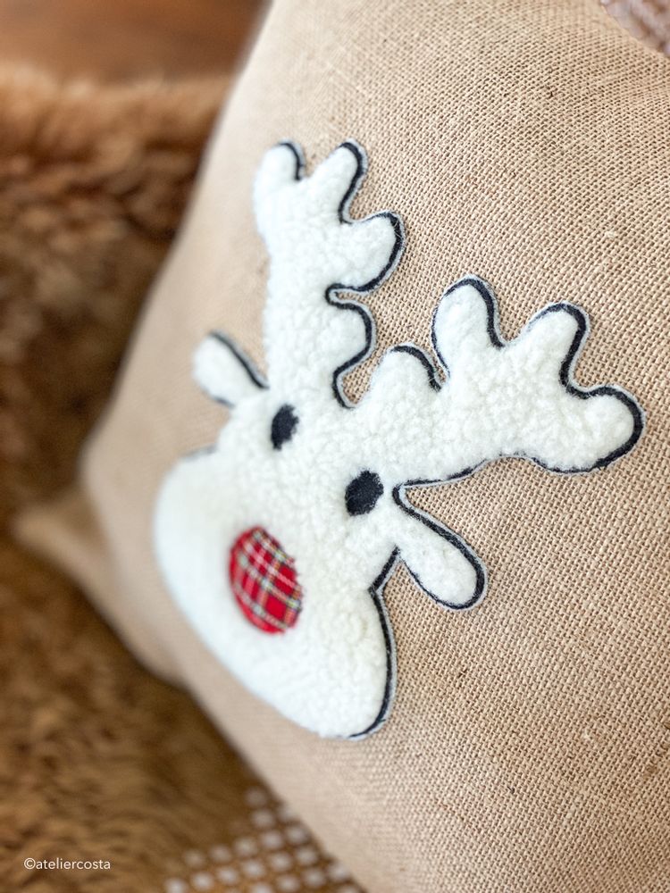 Autres décorations de Noël - C'est deja Noël coussins brodés - ATELIER COSTÀ