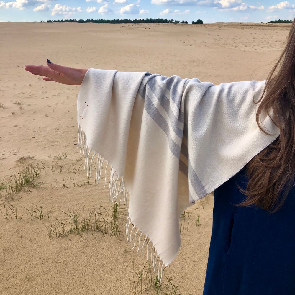 Homewear - STOLA LORIGA IN 50% ORGANIC WOOL AND 50% ORGANIC COTTON - SCHOOLOFLIFEPROJECTS