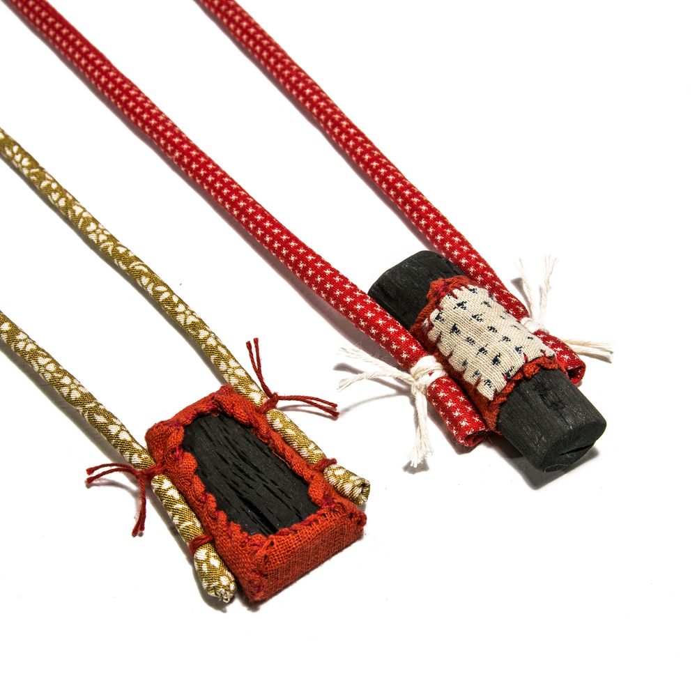 Jewelry - Long necklace KOFU-MINI-EDA - CHARCOAL ESKIMEÏT