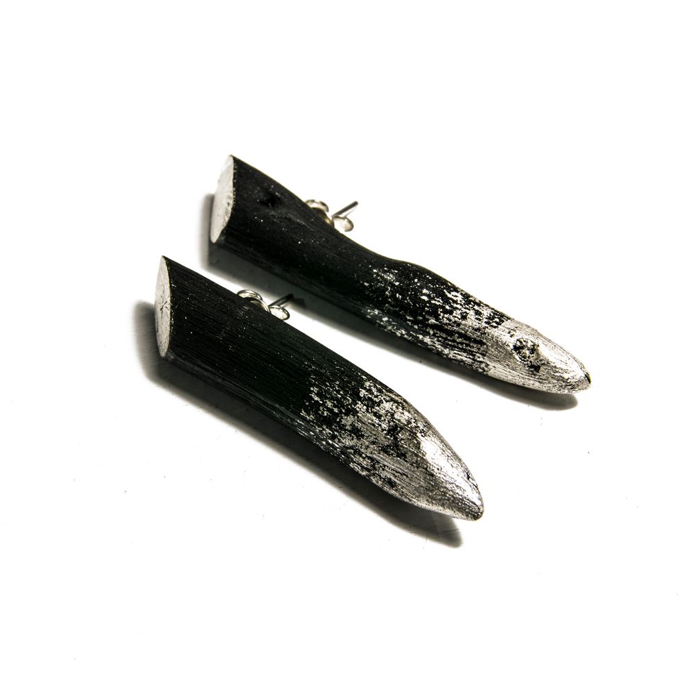 Jewelry - PALLA-FULI earrings - CHARCOAL ESKIMEÏT