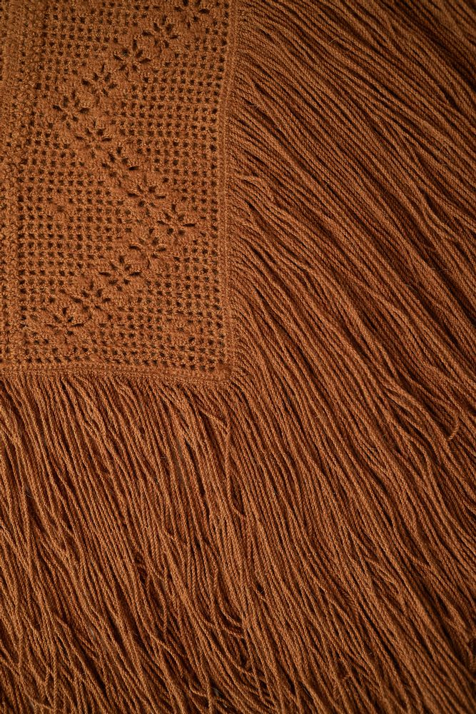 Tissus - Couvre-lit 100 % laine et alpaga fait main. Pièce exclusive - PUEBLO