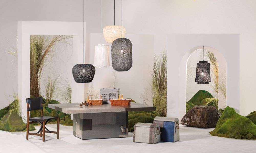 Design objects - BAMBURI Spool Wicker Pendant Lamp - DESIGN PHILIPPINES HOME