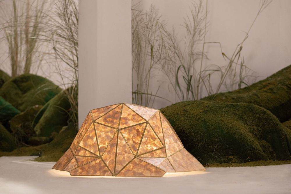 Design objects - GOLTRIO Capiz Rock Lamp Collection - DESIGN PHILIPPINES HOME