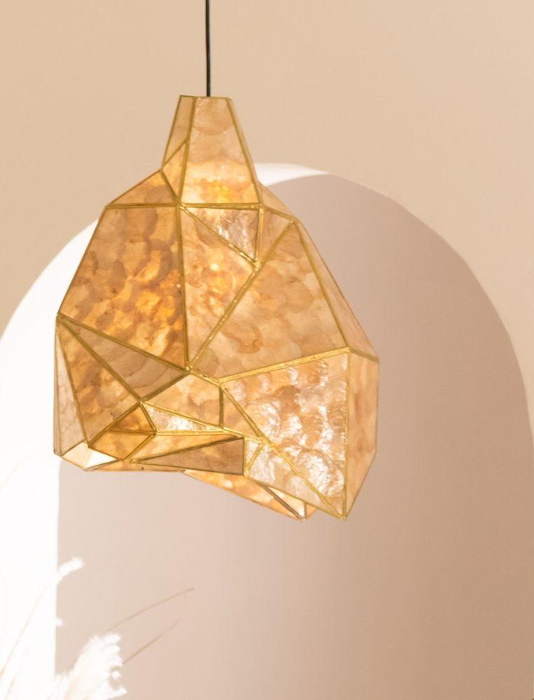 Design objects - GOLTRIO Capiz Rock Lamp Collection - DESIGN PHILIPPINES HOME