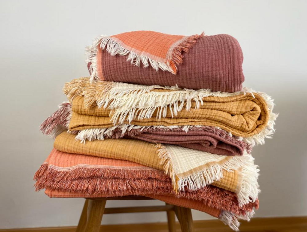 Plaids - PLAID JETEE DE LIT  COTON EOKOTEX - NADIA DAFRI PARIS