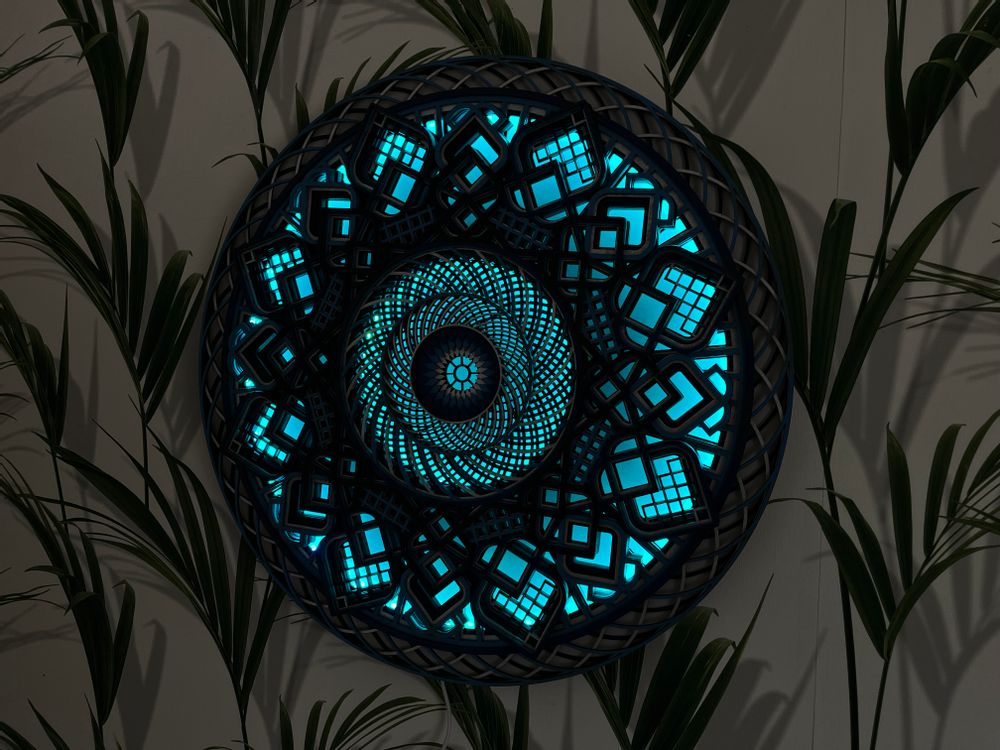 Autres objets connectés - Mandala lumineux à fleurs LED, décoration murale, lumière d'ambiance, décoration d'appartement - BHDECOR